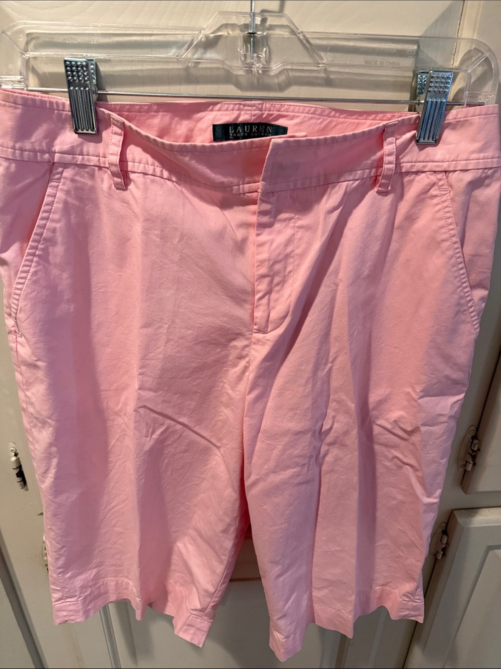 Lauren Ralph Lauren Light Pink Chino Bermuda Shorts